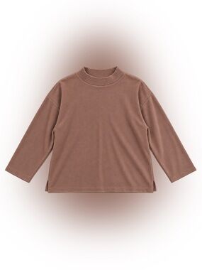 (Matching Set) Women's Mock Neck Pullover Sweater and midi Skirt Set  - Brown